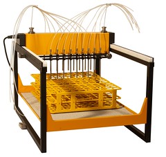 Vue arrière du collecteur de fractions multi-flux