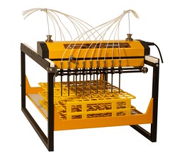 Vue de face du collecteur de fractions multi-flux